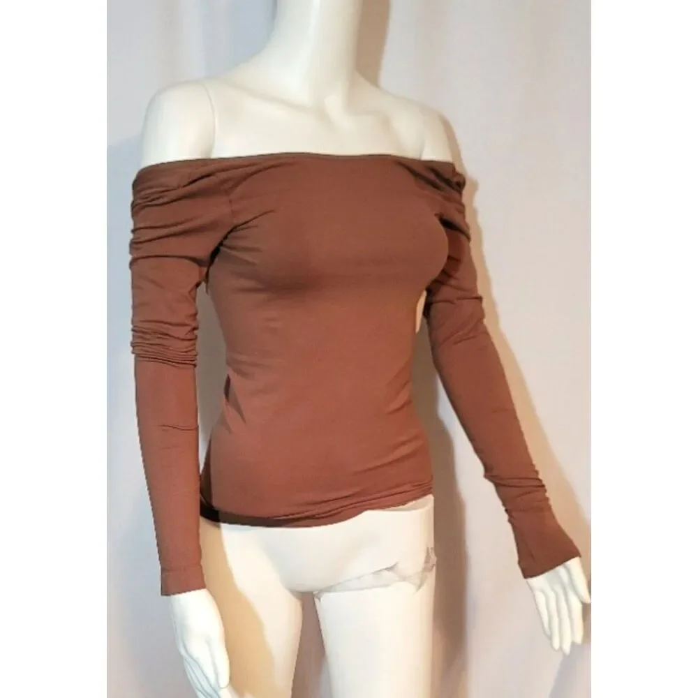 NWT Free People Intimately Low Back Seamless Top Brown - Size M/L - Picture 4 of 8